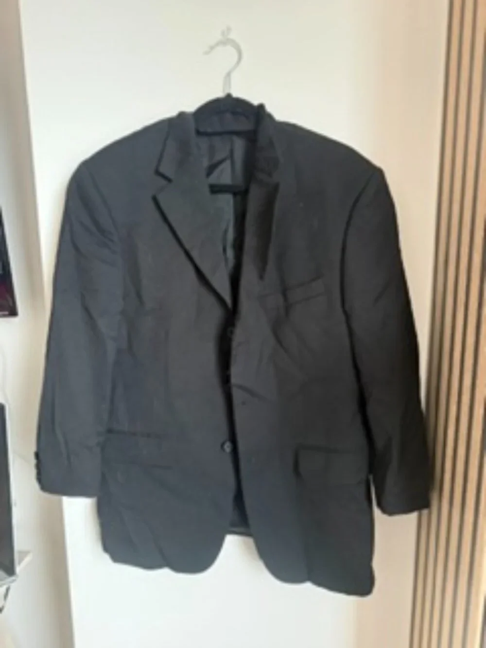 Stafford Men's Black Classic Fit Two-Button Suit Jacket Blazer
